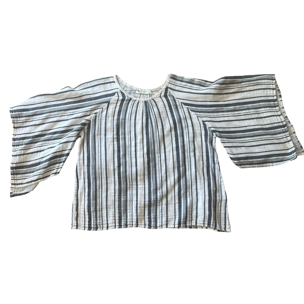 Stark X Gauze Kimono Striped Top